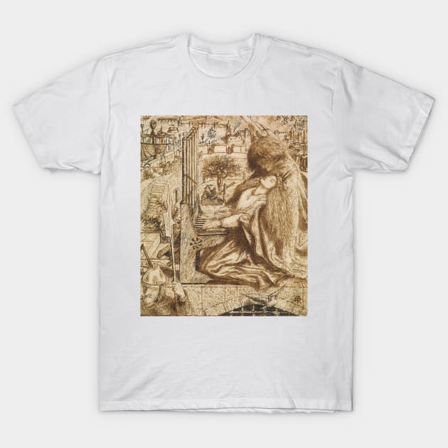 Design for Moxon's Tennyson - Saint Cecilia by Dante Gabriel Rossetti T-Shirt by Classic Art Stall